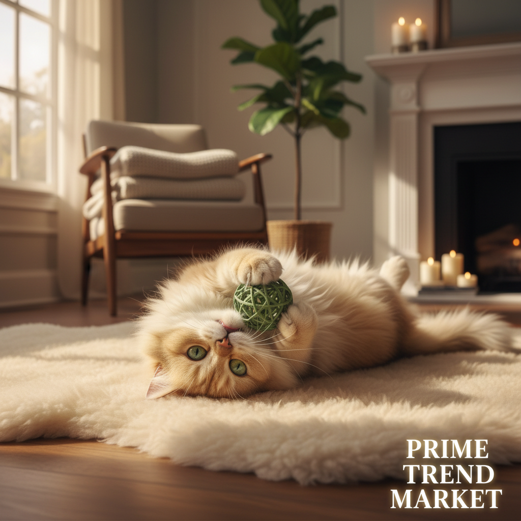 Luxury Cat Play & Enrichment Bundle | Bird Toy + Catnip Ball + Bouncy Ball + Scratcher — Prime Trend Market