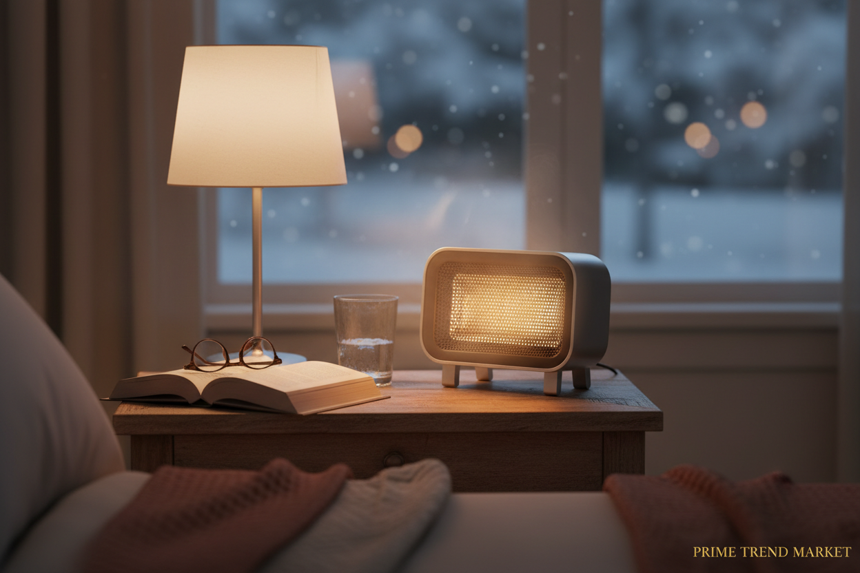 380W Portable Desktop Space Heater — 3S Fast Heat, 30° Tilt, Quiet & Safety Protection — Prime Trend Market