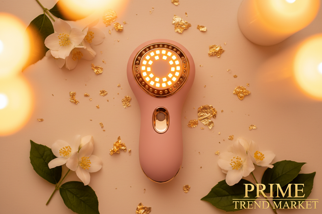 Luxury Photon EMS Face Lift & Cleansing Beauty Device — LED Light + EMS Skin Rejuvenation — Prime Trend Market
