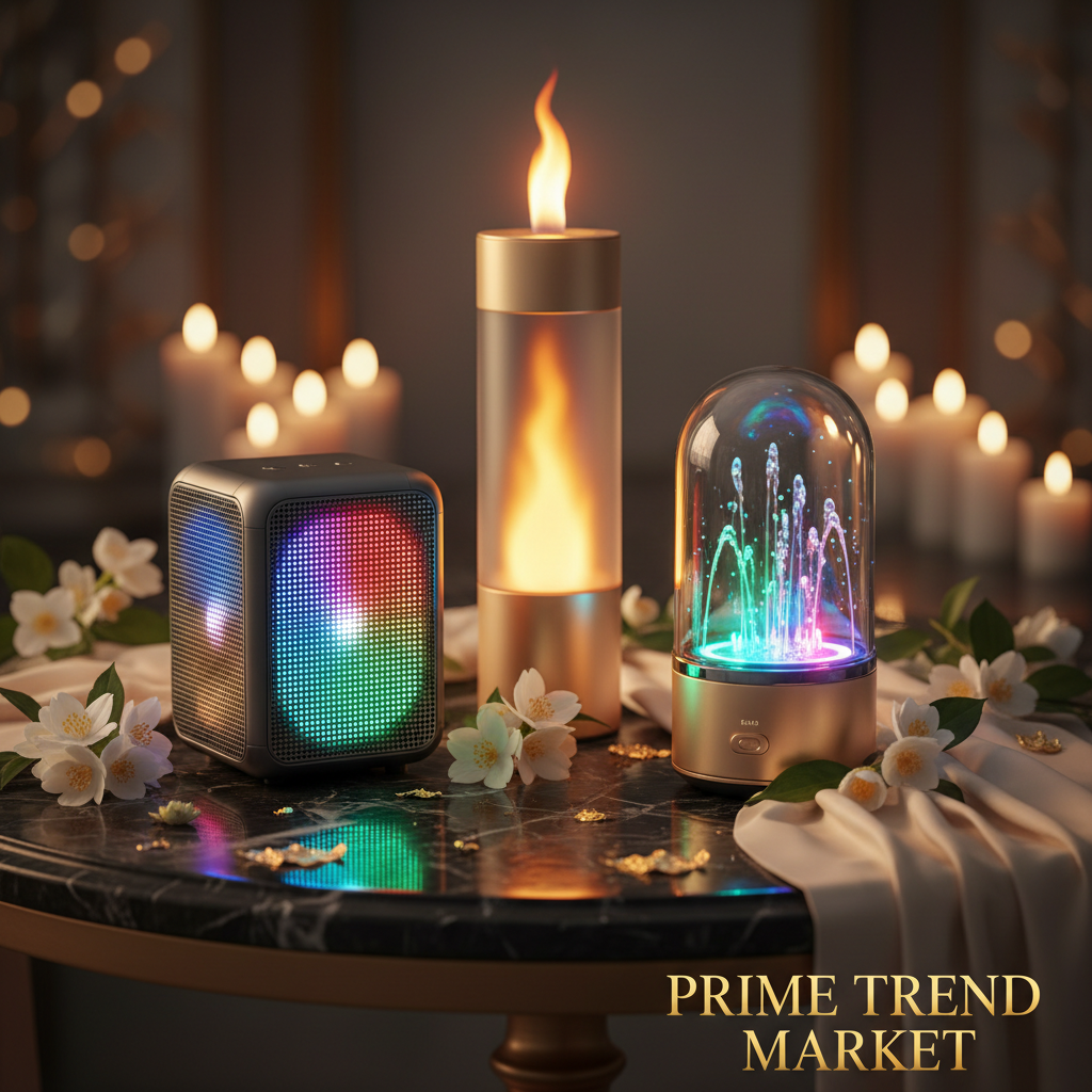 Luxury Party Speaker Bundle | RGB Party Speaker + LED Flame Torch + Dancing Water LED Speaker — Eliza & Tuan