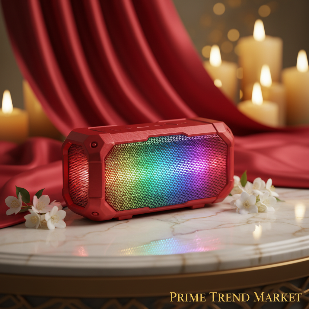 Waterproof Luminous Outdoor Bluetooth Speaker — 16W Dual, LED Light Show & 3000mAh Power Bank — Eliza & Tuan