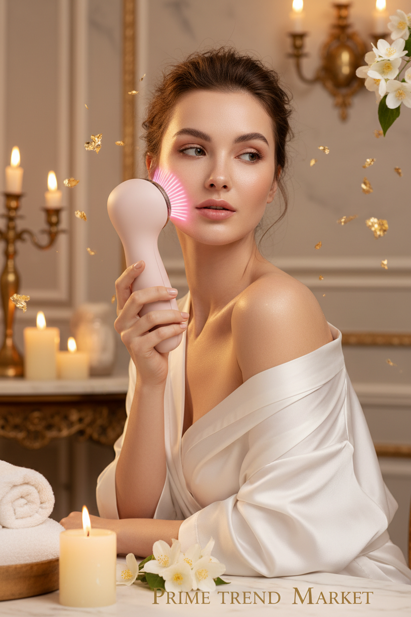 Luxury Photon EMS Face Lift & Cleansing Beauty Device — LED Light + EMS Skin Rejuvenation — Prime Trend Market