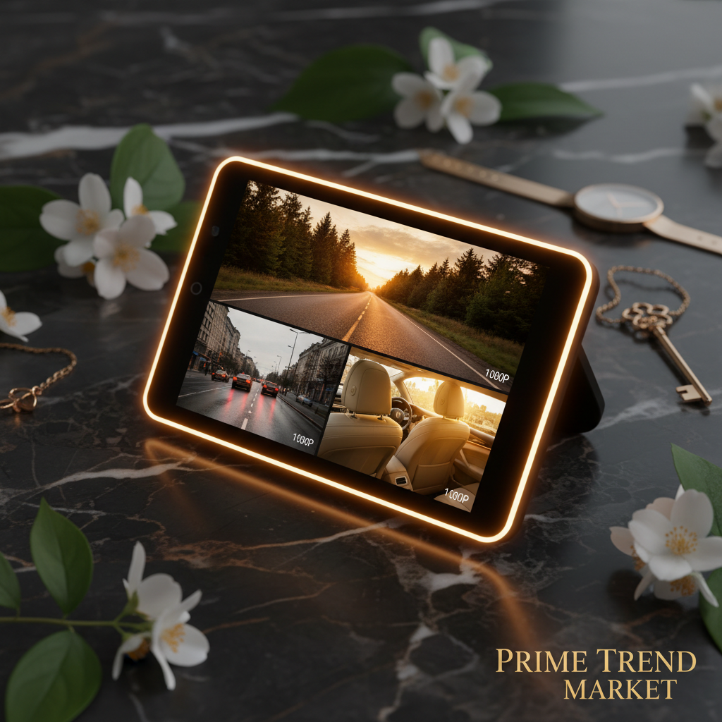 Triple Lens Dash Cam 1080P HD | Front, Rear & Interior Recording + G-Sensor — Prime Trend Market