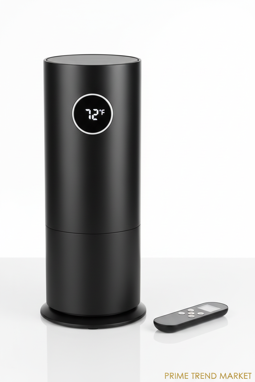 1500W Ceramic Space Heater — 3 Modes, 90° Oscillation, Remote Control & Tip-Over Protection — Prime Trend Market