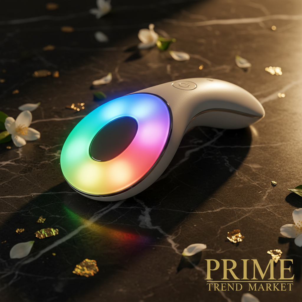 Luxury EMS Color Light Face & Neck Beauty Device — Lift, Firm & Slim with Vibration Massage — Eliza & Tuan