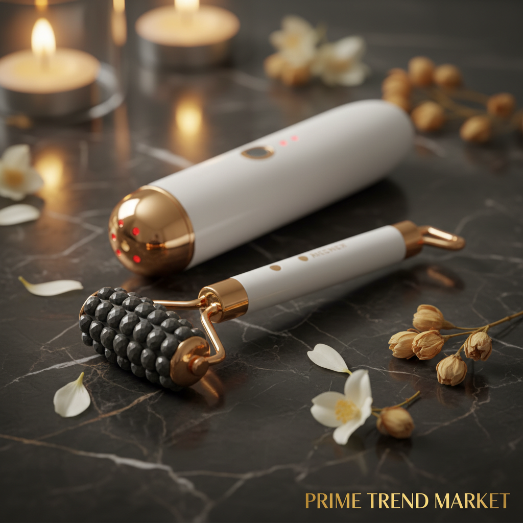 Luxury Anti-Aging Wand Bundle | RF LED Lifting Wand + Microcurrent Toning Wand + Germanium Stone Roller — Prime Trend Market