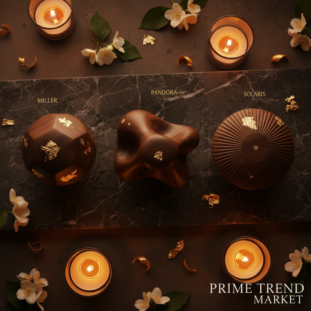 Luxury Asteroid Aromatherapy Oil Diffuser — Black Walnut Sculptural Home Scent — Prime Trend Market