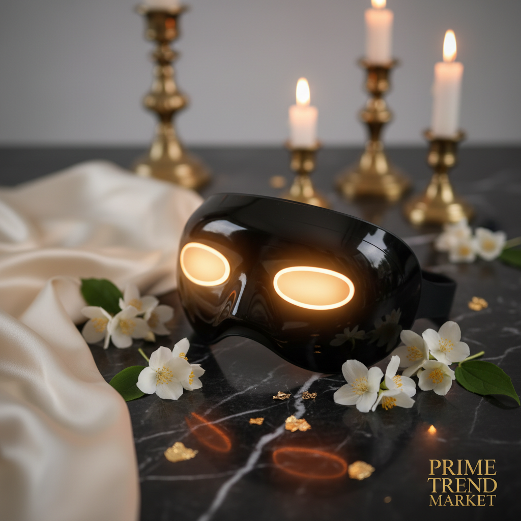 Luxury Rechargeable Eye Hydration Massage Mask — Heat Therapy, Foldable, High-End Eye Massager — Eliza & Tuan