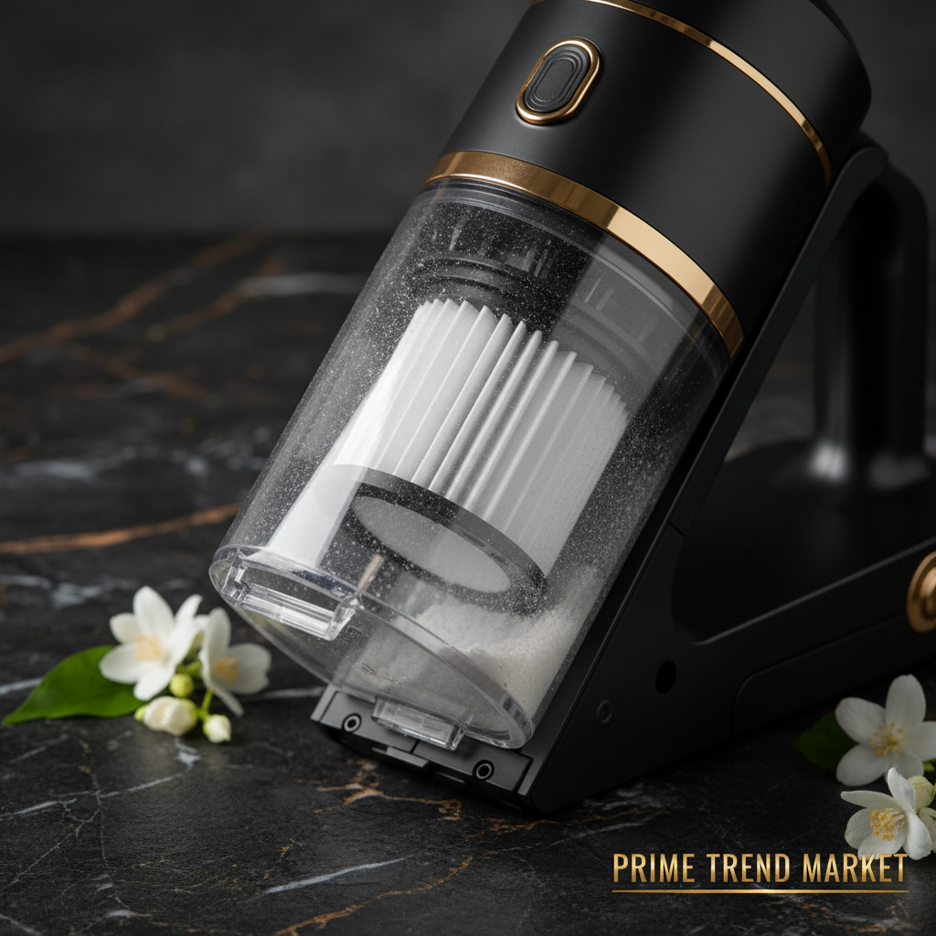 Portable Cordless Car Vacuum Cleaner – Handheld High Power, Washable HEPA Filter, USB Rechargeable | Black — Eliza & Tuan