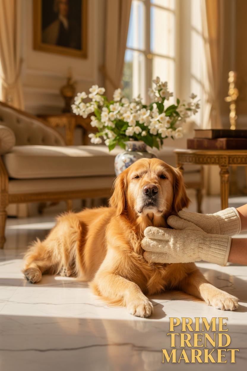 Luxury Pet Wellness Bundle | Grooming Gloves + Deshedding Glove + Interactive Toy — Complete 3-in-1 Pet Care Set — Prime Trend Market