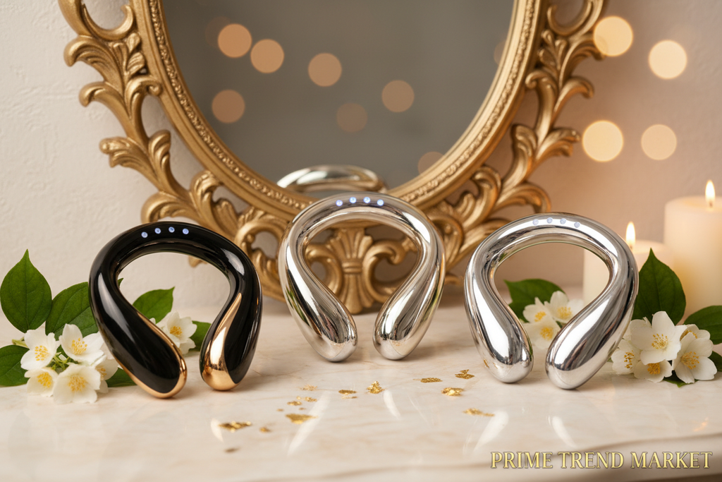 Luxury EMS Vibration Neck Beauty Massager — Skin Rejuvenation, Lifting & Firming Device — Eliza & Tuan