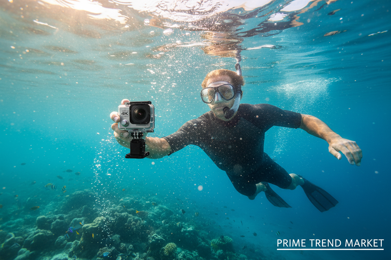Waterproof 4K Action Camera — 30M Waterproof, Anti-Shake & Wide Angle for Adventure Creators — Prime Trend Market