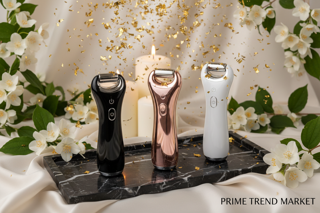 Luxury 3-Head Electric Roller EMS Facial Massager — Inductive Therapy, Skin Rejuvenation & Face Lifting Beauty Device — Eliza & Tuan