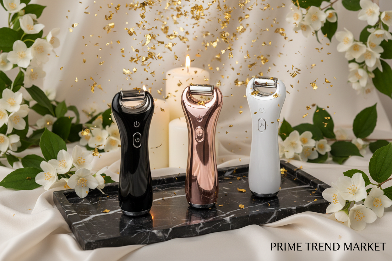 Luxury 3-Head Electric Roller EMS Facial Massager — Inductive Therapy, Skin Rejuvenation & Face Lifting Beauty Device — Eliza & Tuan