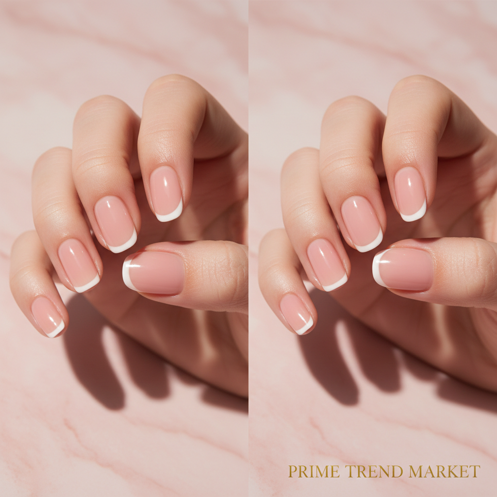 Blush Elegance Press On Nails Gift Set – Short PMMA Acrylic, Reusable, S/M/L with Box — Prime Trend Market