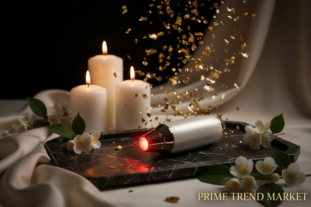 Luxury EMS Red Light Eye Beauty Massager — Dark Circles, Eye Bags, Fine Lines & Fatigue Relief Device — Eliza & Tuan