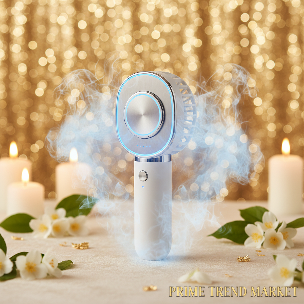 Semiconductor Ice Compress Cooling Fan — Portable Handheld Digital Display USB Fan — Prime Trend Market