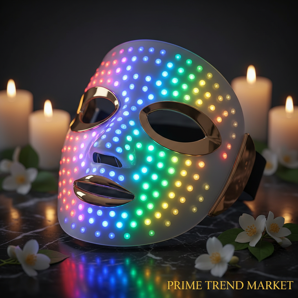 Luxury LED Face Mask Pro Bundle | 7-Color LED Mask + Nano Mist Sprayer + V-Line Lifting Mask — Eliza & Tuan