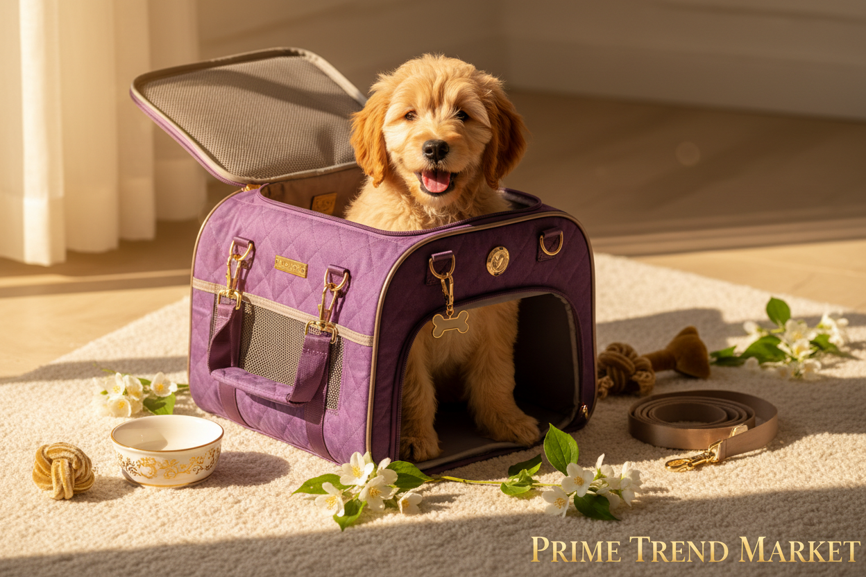 Luxury Breathable Foldable Pet Carrier Bag – Soft-Sided Travel Handbag for Cats & Dogs — Prime Trend Market