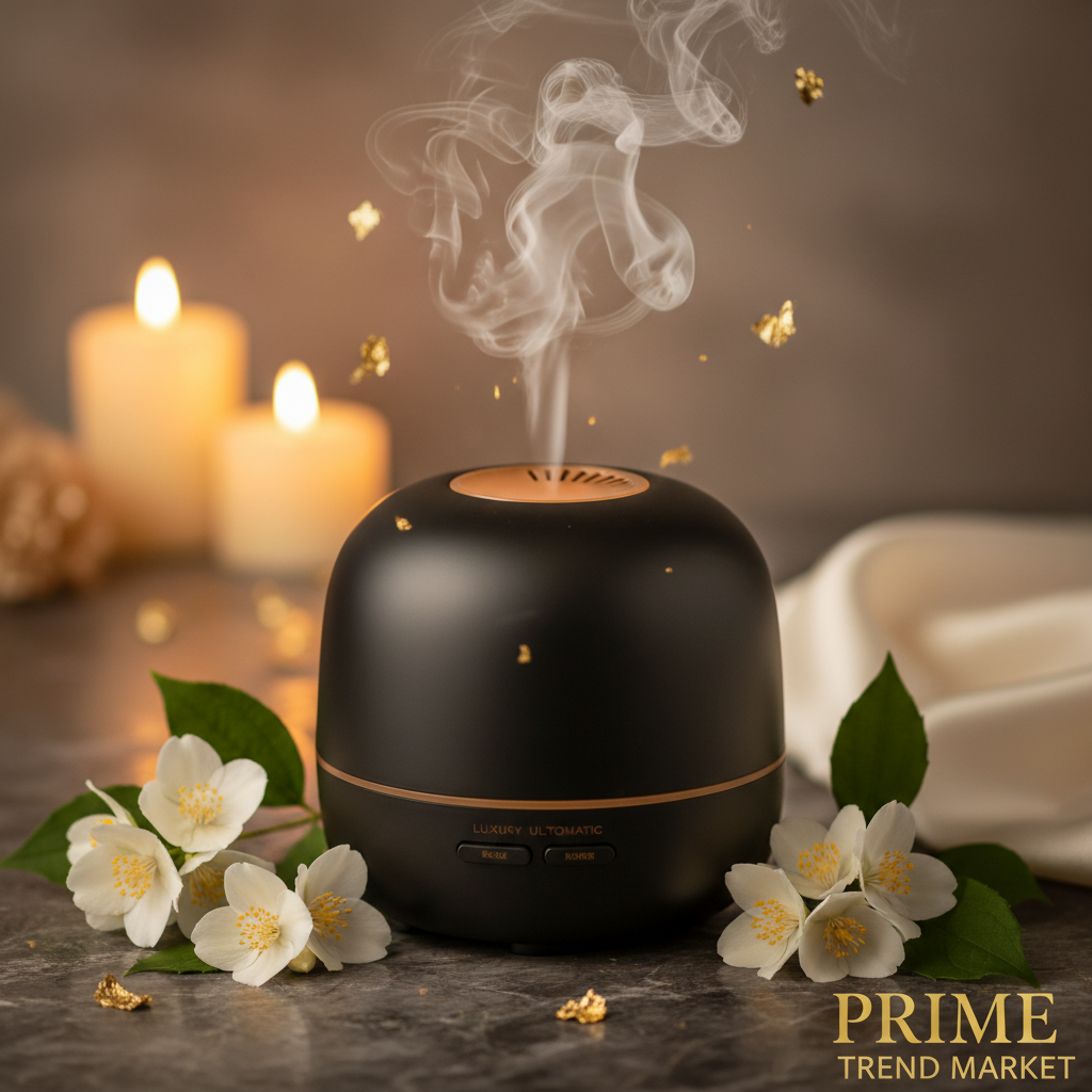 Luxury Automatic Intelligent Ultrasonic Aroma Diffuser — Essential Oil, Remote Control, USB, Whisper-Quiet — Prime Trend Market