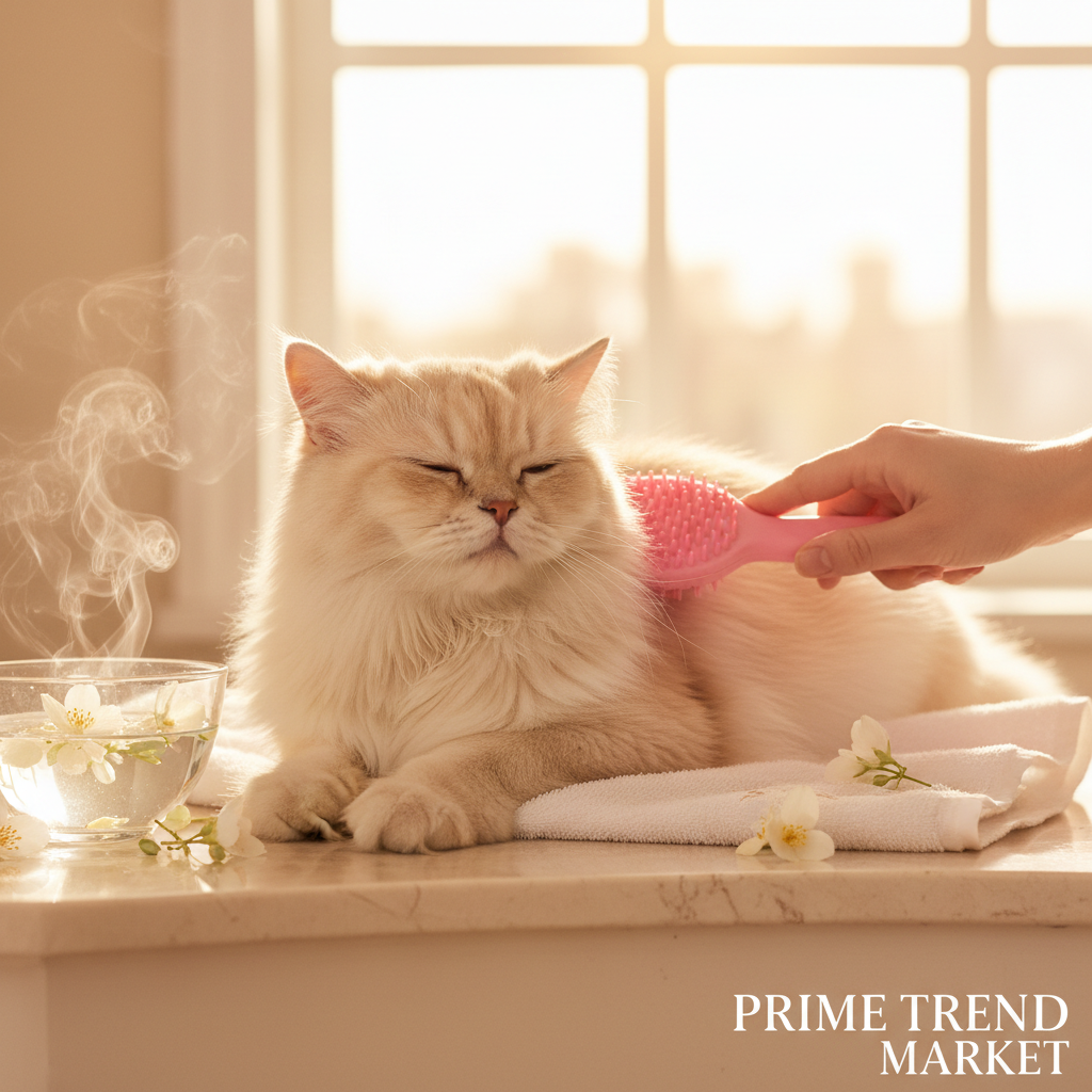 Pet Bath Massage Brush — Soothing Rubber Grooming Comb for Dogs & Cats — Prime Trend Market