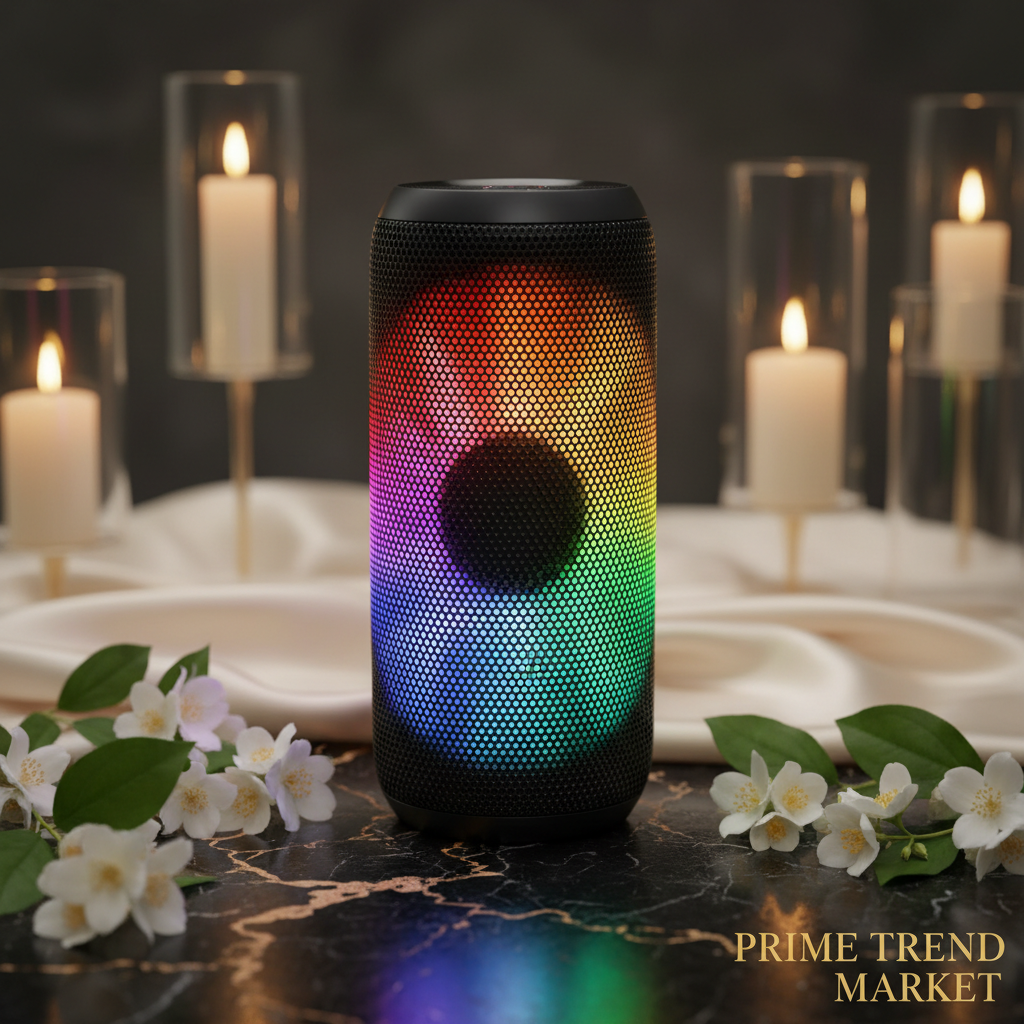 RGB Party Speaker — 6 Color Light Show, TWS Stereo, 10H Battery & Multi-Mode Playback — Prime Trend Market