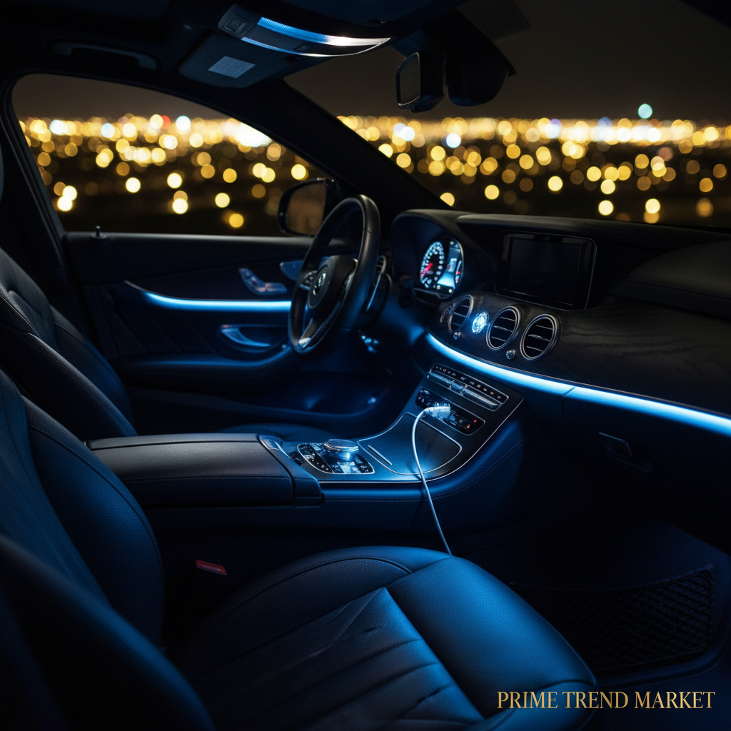 3Pcs Mini Blue LED USB Car Interior Atmosphere Light – Neon Ambient Glow — Prime Trend Market