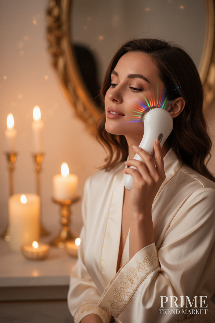 LumiSkin™ 7-in-1 LED Ultrasonic EMS Iontophoresis Beauty Device — Multi-Function Skin Rejuvenation — Prime Trend Market