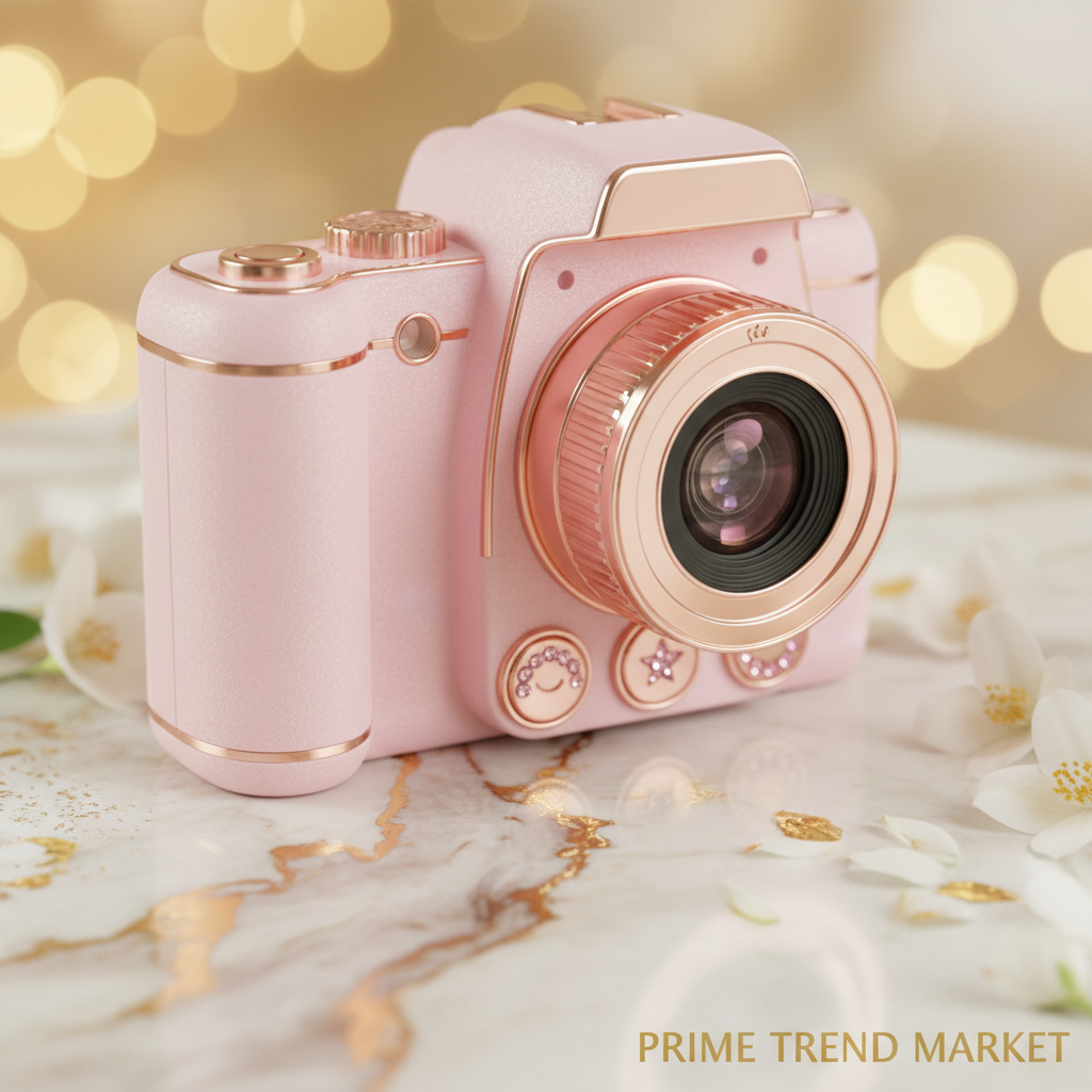 KidShot™ Mini HD Camera — Children's Digital DSLR-Style Cam in Black, Pink & Sky Blue — Prime Trend Market