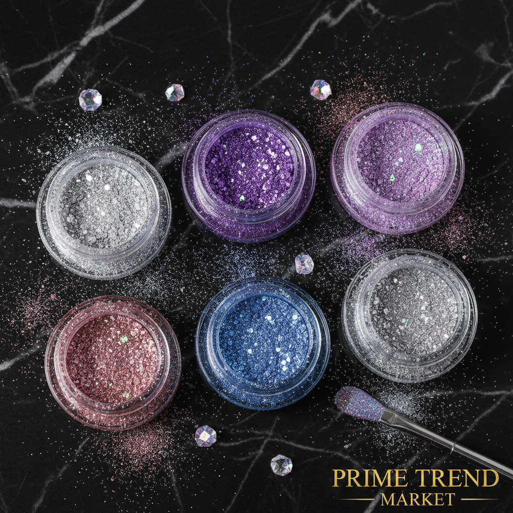 Crystal Diamond Nail Powder — Glitter Chrome Sequin Dust for Gel Nails | 6 Shades — Prime Trend Market