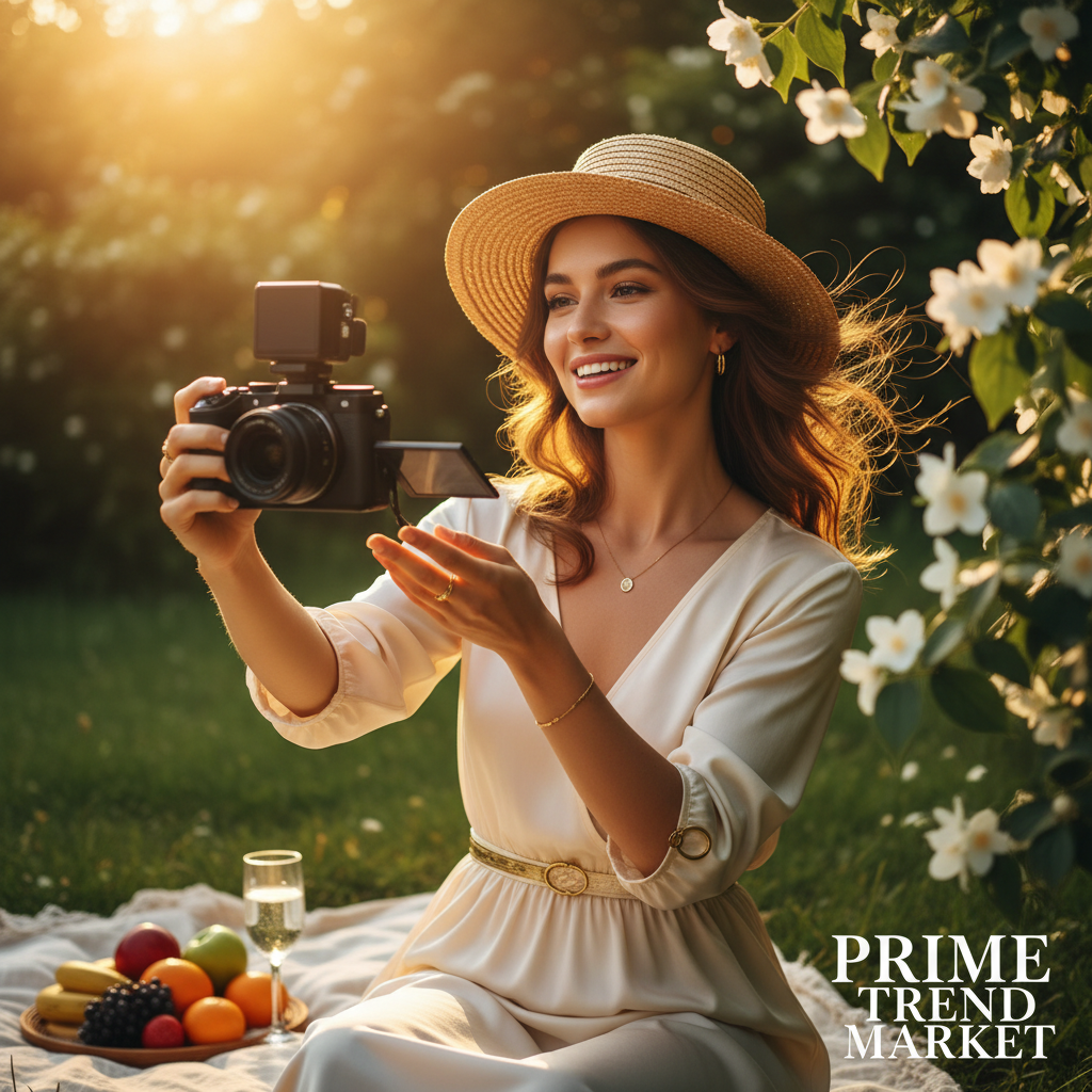 Luxury 270° Rotating Vlog Camera — 1080P HD, 16x Zoom, Built-in Fill Light & Selfie Mode — Prime Trend Market