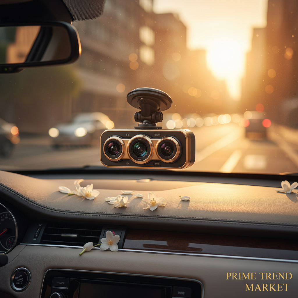 Triple Lens Dash Cam 1080P HD | Front, Rear & Interior Recording + G-Sensor — Prime Trend Market