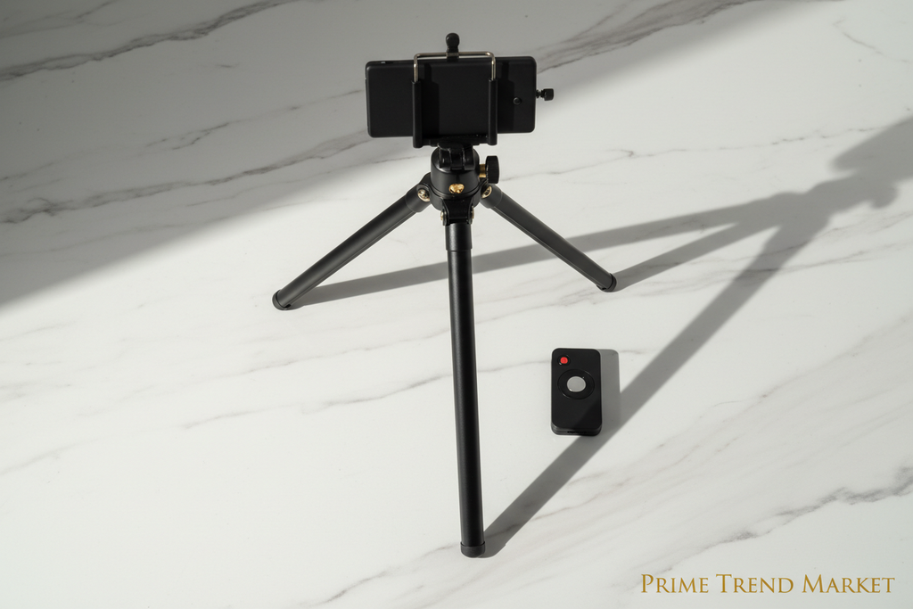 Selfie Stick Tripod with Bluetooth Remote | 40" Portable | iPhone & Android | Black — Prime Trend Market
