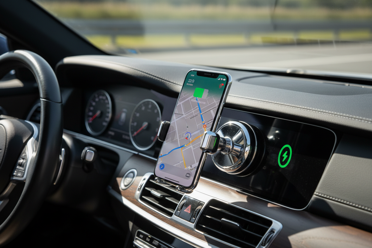 15W Magnetic Wireless Car Mount — Mirror Finish — Prime Trend Market