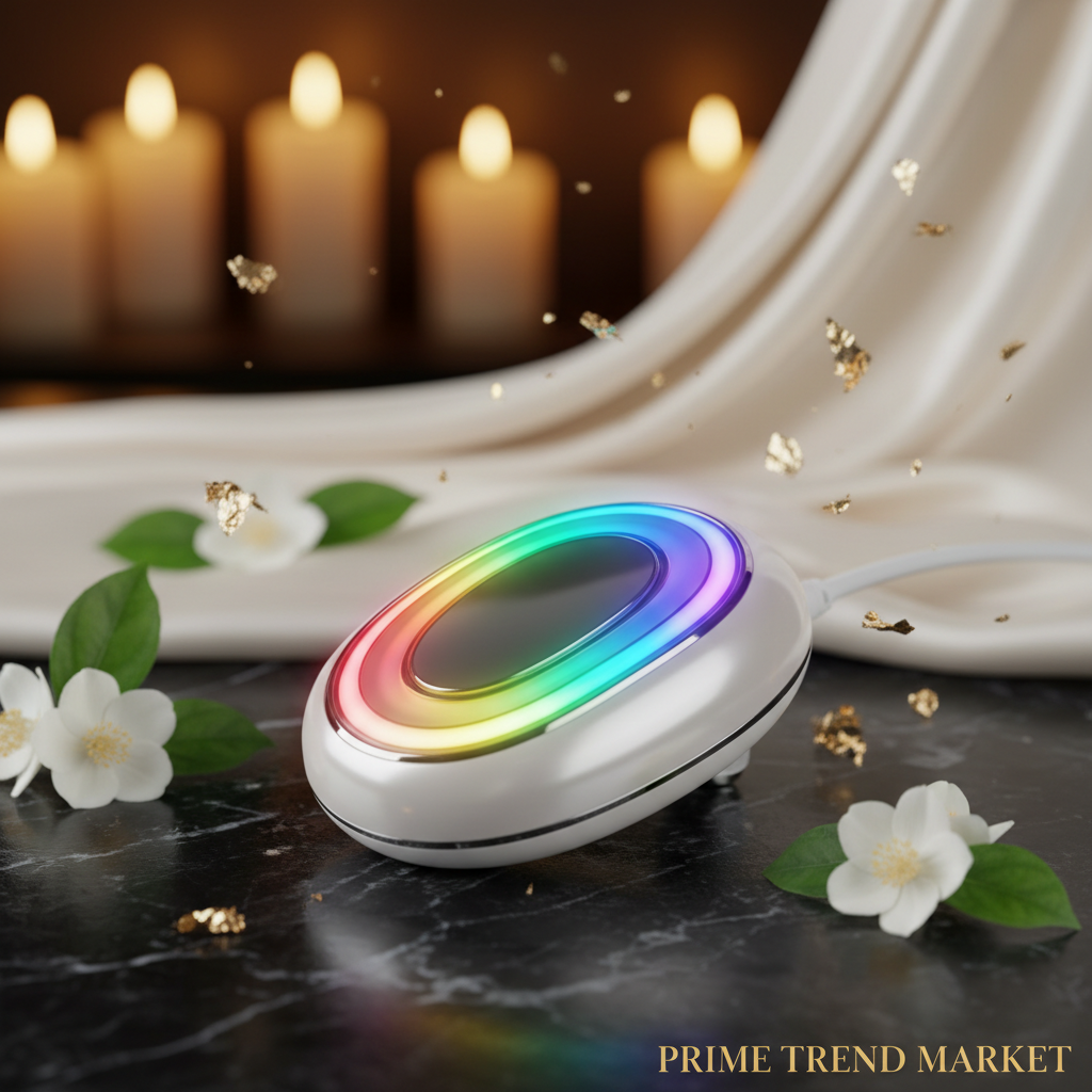 Luxury EMS Color Light Face & Neck Beauty Device — Lift, Firm & Slim with Vibration Massage — Eliza & Tuan