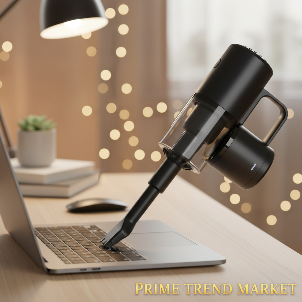 Portable Cordless Car Vacuum Cleaner – Handheld High Power, Washable HEPA Filter, USB Rechargeable | Black — Eliza & Tuan