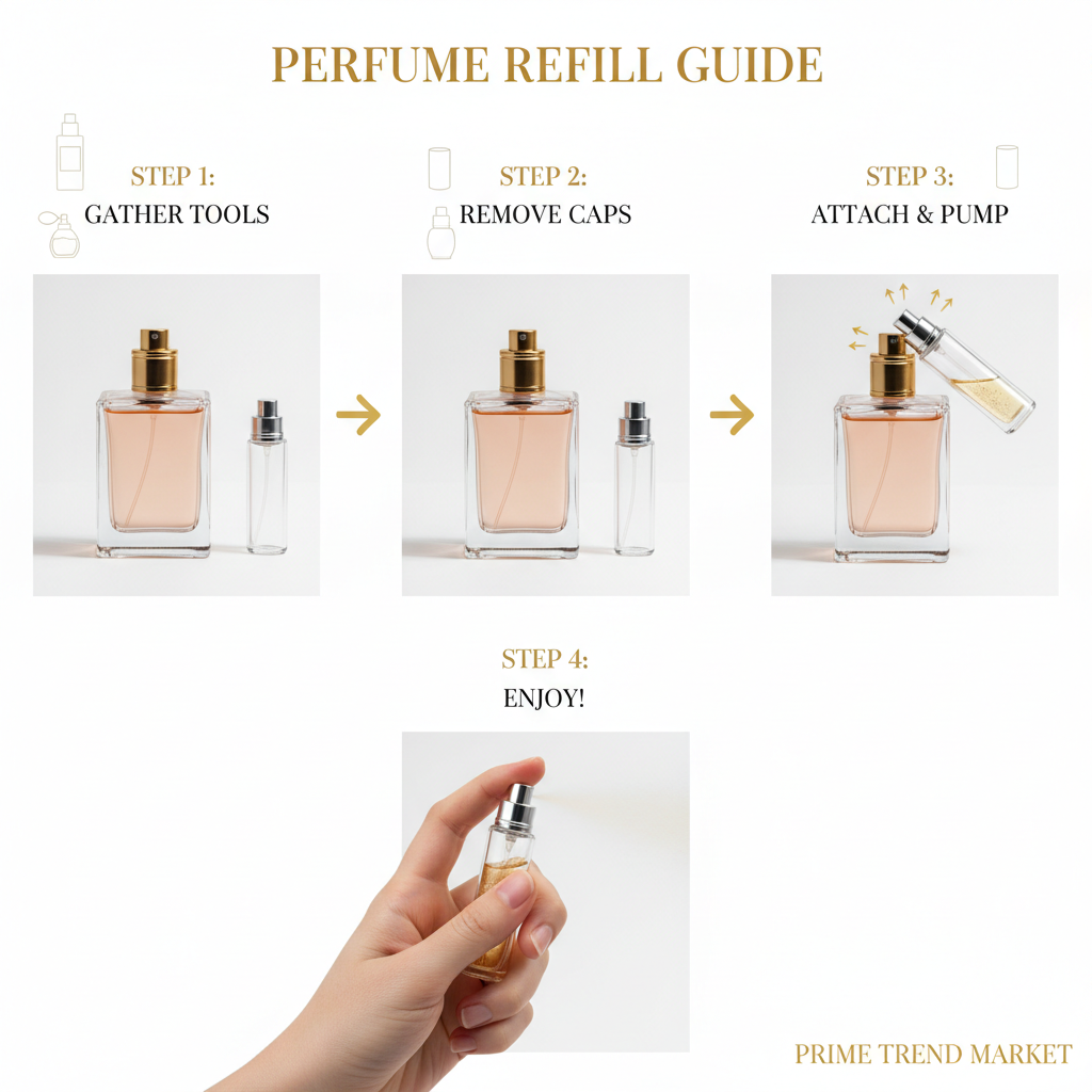Luxury Travel Perfume Atomizer Spray Bottle — Refillable Aluminum Mist Sprayer | 5ML, 9ML & 3-Pack Set — Prime Trend Market