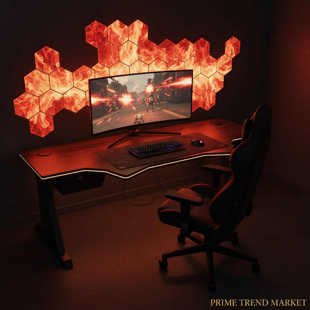 Hexagon LED Smart Light Panel | RGB App-Controlled | Touch Sensor | Modular Wall Light — Prime Trend Market