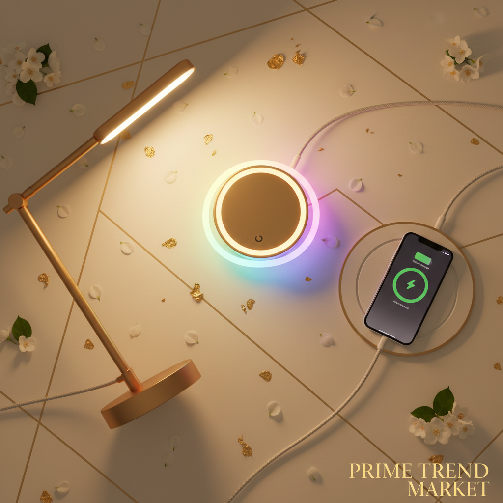 Smart Desk Setup Bundle | RGB Night Light + LED Desk Lamp & Wireless Charger — Prime Trend Market