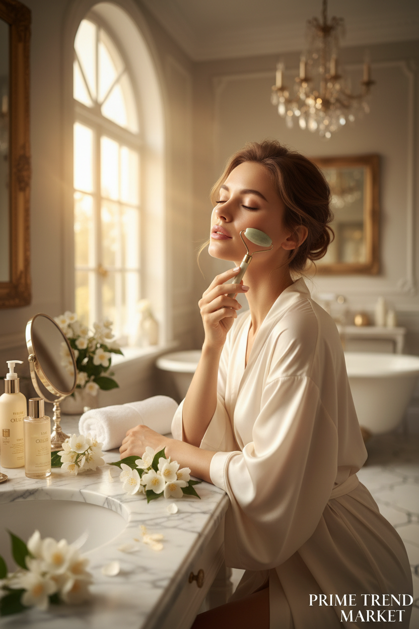 Luxury Crystal Gua Sha & Jade Roller Spa Set | Micro-needle Face Scraping Beauty Ritual — Prime Trend Market