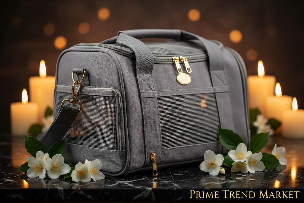 Luxury Breathable Foldable Pet Carrier Bag – Soft-Sided Travel Handbag for Cats & Dogs — Prime Trend Market