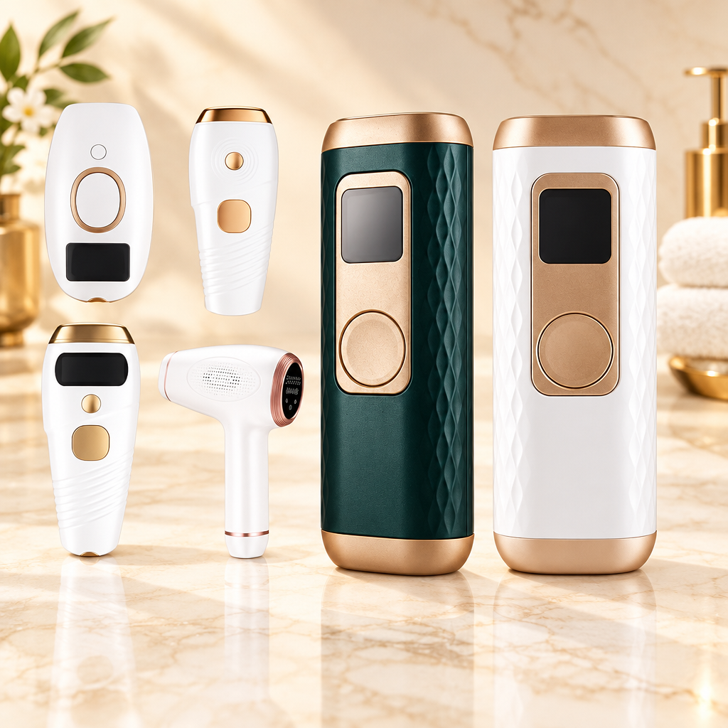 Professional IPL Hair Removal Device — Permanent Painless Hair Reduction for Face & Body