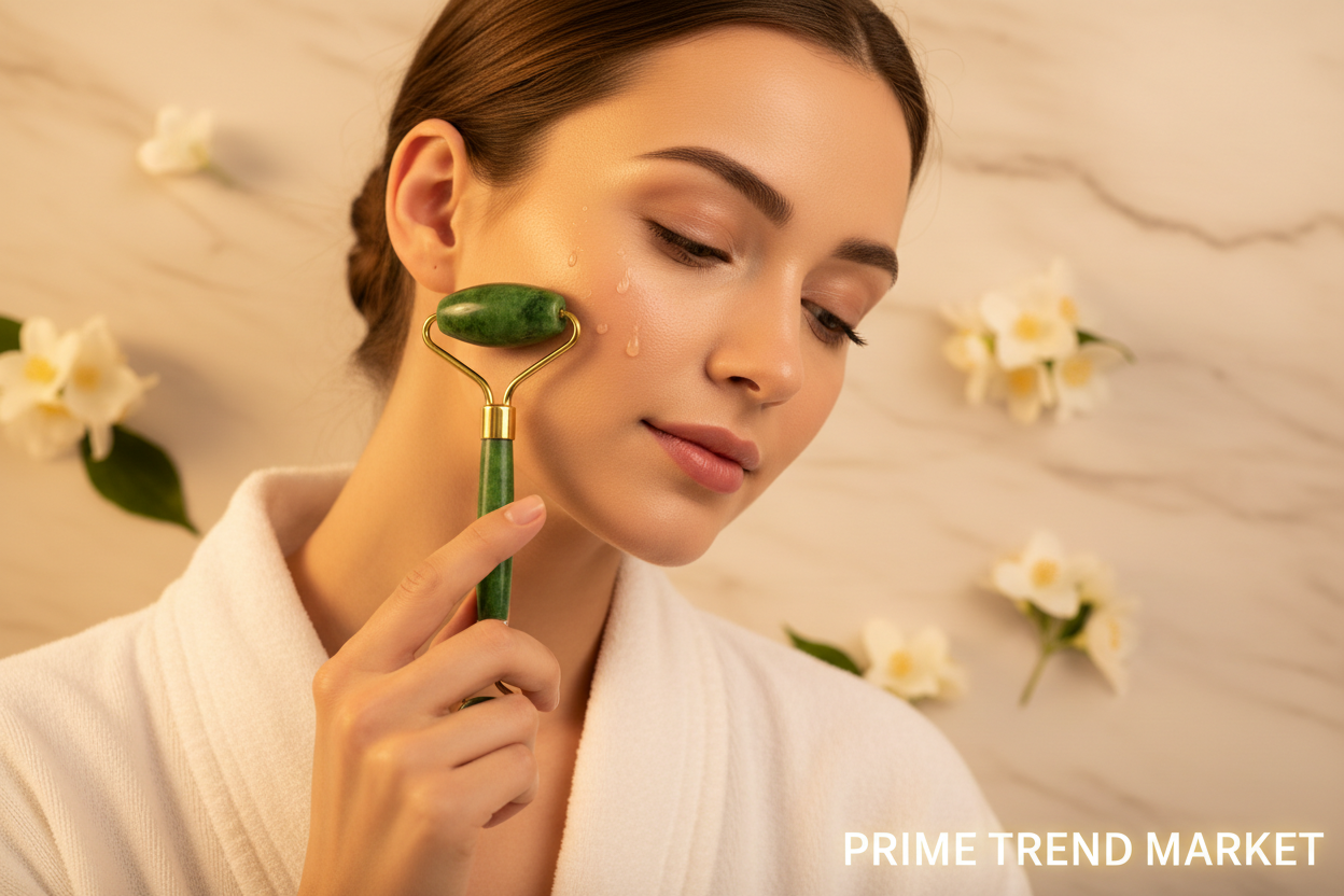 Anti-Age Spa Collection | Crystal Jade Roller Set + Germanium Stone Beauty Wand — Prime Trend Market