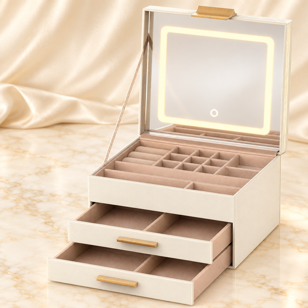 Jewelry box with two drawers