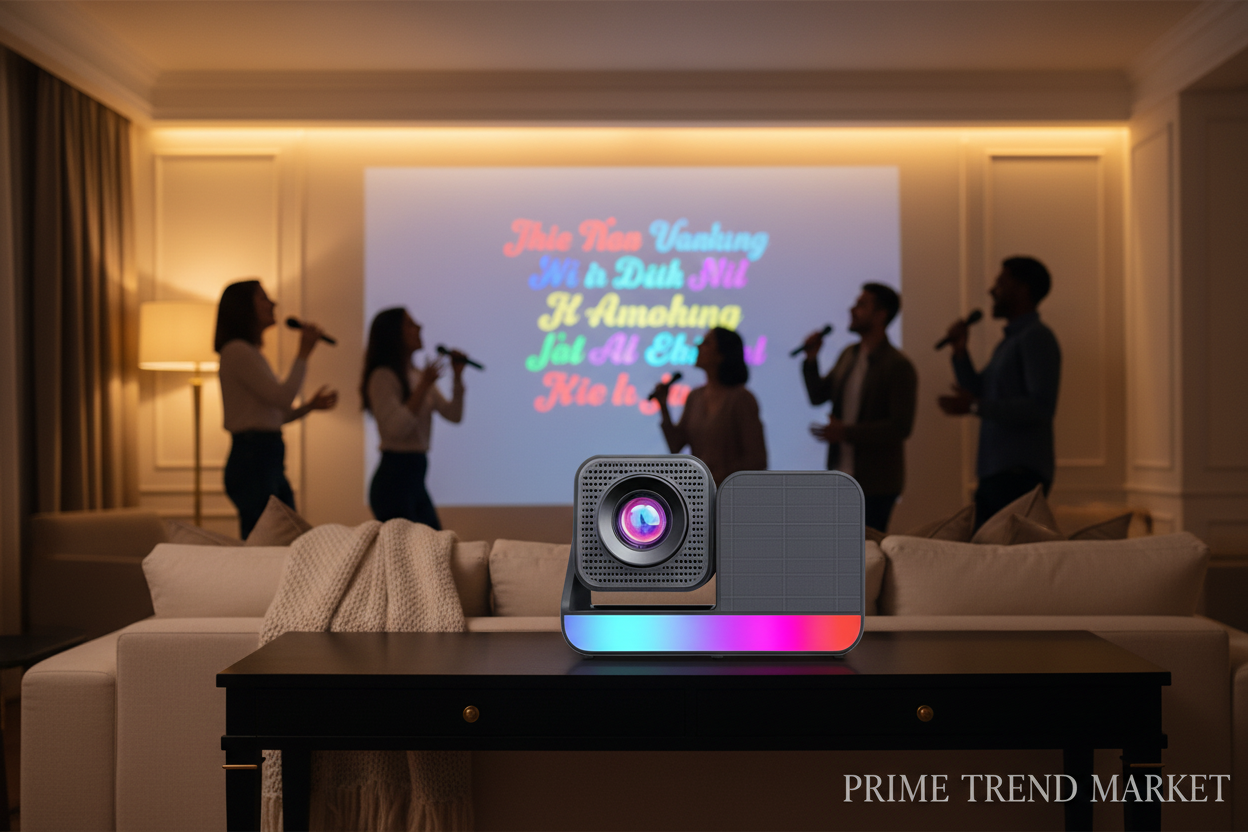 KaraokeMax™ HD Home Theater Projector — 720P with Built-In Microphone for Movie & Party Nights — Prime Trend Market