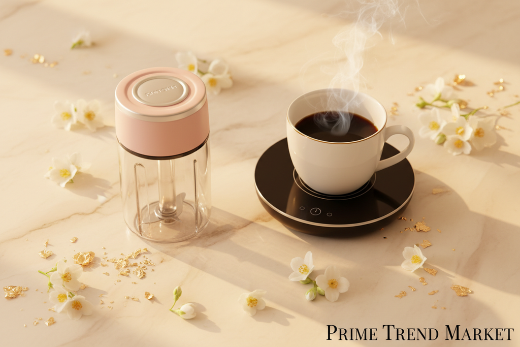 Kitchen Boost Bundle | Portable Mini Blender + Smart Mug Warmer Wireless Charger — Prime Trend Market