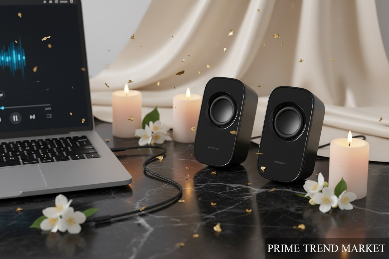 Laptop Speakers — USB Powered, 5W Stereo Sound, Plug & Play, 2 Colors — Prime Trend Market