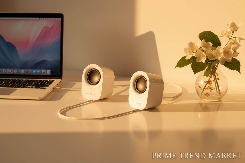 Laptop Speakers — USB Powered, 5W Stereo Sound, Plug & Play, 2 Colors — Prime Trend Market
