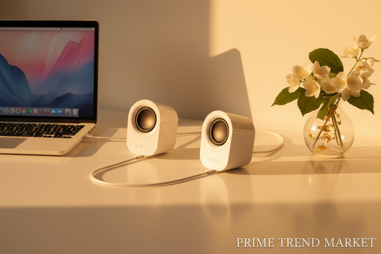 Laptop Speakers — USB Powered, 5W Stereo Sound, Plug & Play, 2 Colors — Prime Trend Market