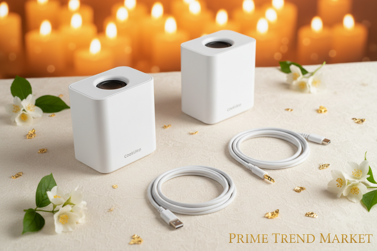 Laptop Speakers — USB Powered, 5W Stereo Sound, Plug & Play, 2 Colors — Prime Trend Market